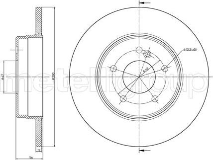 Fri.Tech. BD0698 - Тормозной диск avtokuzovplus.com.ua