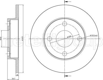 Fri.Tech. BD0711 - Тормозной диск avtokuzovplus.com.ua