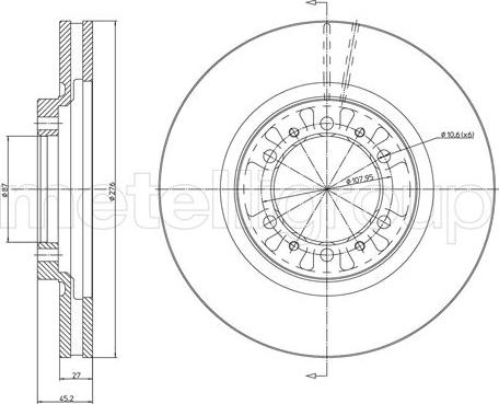 Fri.Tech. BD0714 - Тормозной диск avtokuzovplus.com.ua