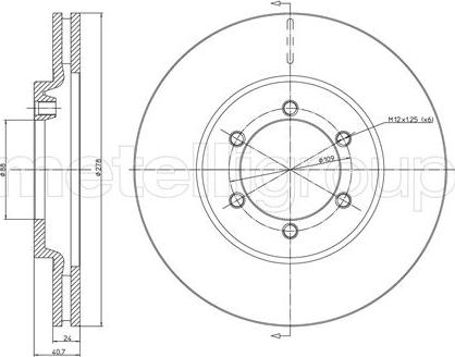 Fri.Tech. BD0717 - Тормозной диск avtokuzovplus.com.ua