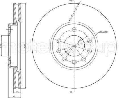 Fri.Tech. BD0719 - Тормозной диск avtokuzovplus.com.ua