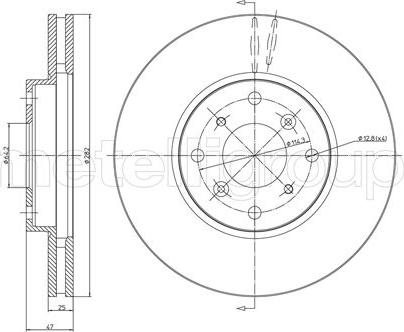 Fri.Tech. BD0734 - Тормозной диск avtokuzovplus.com.ua