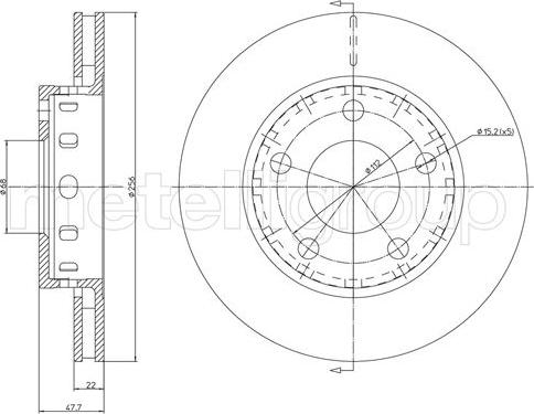 Fri.Tech. BD0740 - Тормозной диск avtokuzovplus.com.ua