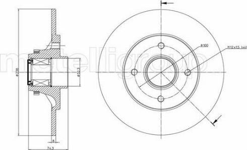 Fri.Tech. BD0747 - Тормозной диск avtokuzovplus.com.ua