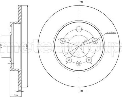 Fri.Tech. BD0751 - Тормозной диск avtokuzovplus.com.ua