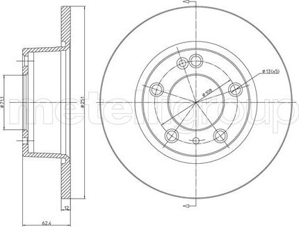 Fri.Tech. BD0753 - Тормозной диск avtokuzovplus.com.ua