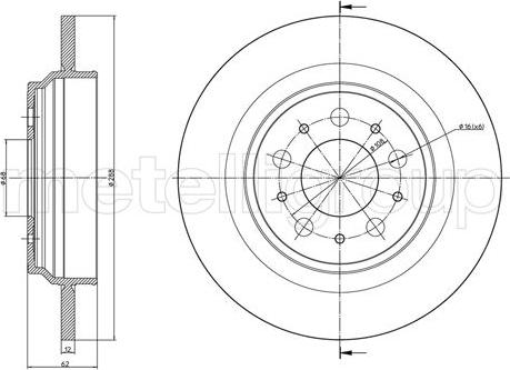 Fri.Tech. BD0773 - Тормозной диск avtokuzovplus.com.ua