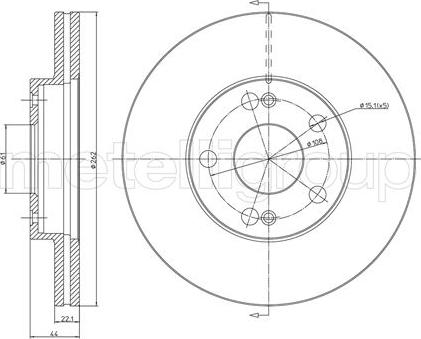 Fri.Tech. BD0780 - Тормозной диск avtokuzovplus.com.ua