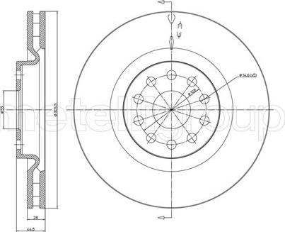 Fri.Tech. BD0782 - Тормозной диск avtokuzovplus.com.ua