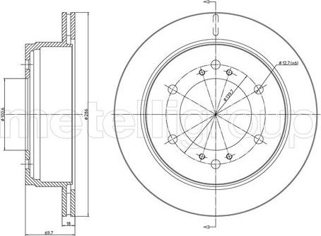 Fri.Tech. BD0787 - Тормозной диск avtokuzovplus.com.ua