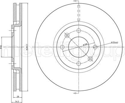 Fri.Tech. BD0794 - Тормозной диск avtokuzovplus.com.ua