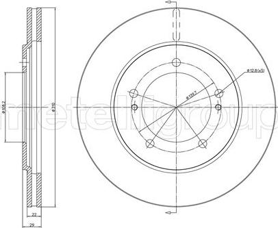 Fri.Tech. BD0795 - Тормозной диск avtokuzovplus.com.ua