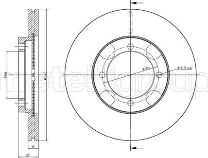 Fri.Tech. BD0796 - Тормозной диск avtokuzovplus.com.ua