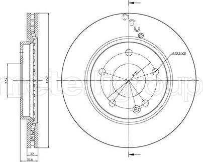 Fri.Tech. BD0811 - Тормозной диск avtokuzovplus.com.ua