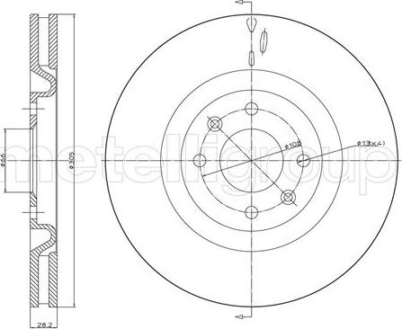 Fri.Tech. BD0812 - Тормозной диск avtokuzovplus.com.ua