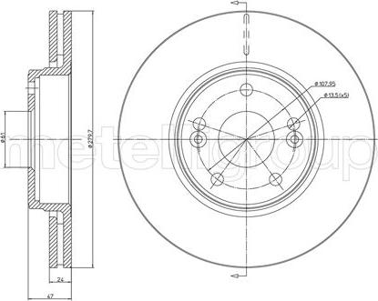 Fri.Tech. BD0814 - Тормозной диск avtokuzovplus.com.ua