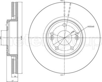 Fri.Tech. BD0815 - Тормозной диск avtokuzovplus.com.ua