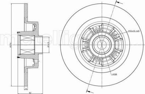 Fri.Tech. BD0832 - Тормозной диск avtokuzovplus.com.ua