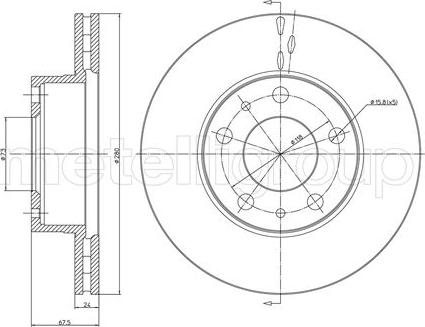 Fri.Tech. BD0834 - Тормозной диск avtokuzovplus.com.ua