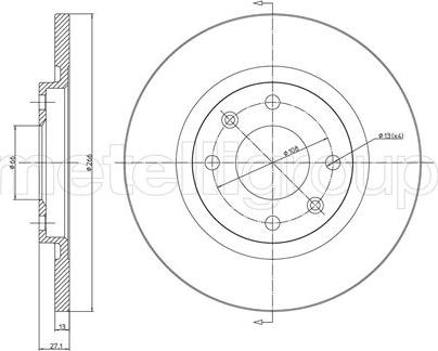 Fri.Tech. BD0835 - Тормозной диск avtokuzovplus.com.ua