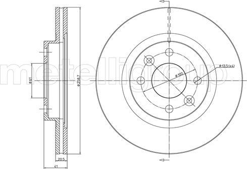 Fri.Tech. BD0836 - Тормозной диск avtokuzovplus.com.ua