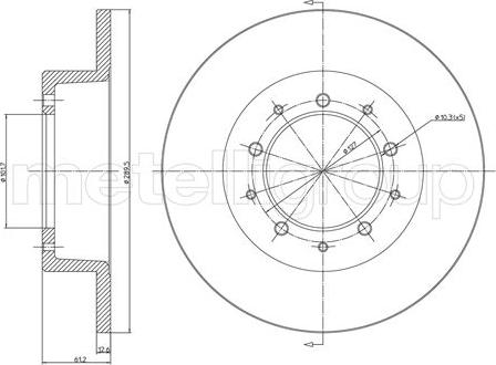 Fri.Tech. BD0843 - Тормозной диск avtokuzovplus.com.ua