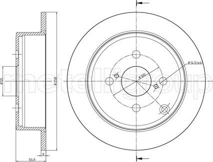 Fri.Tech. BD0858 - Тормозной диск avtokuzovplus.com.ua