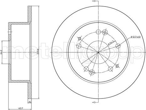 Fri.Tech. BD0876 - Тормозной диск avtokuzovplus.com.ua