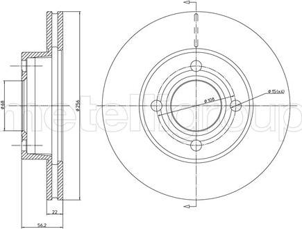 Fri.Tech. BD0904 - Тормозной диск avtokuzovplus.com.ua