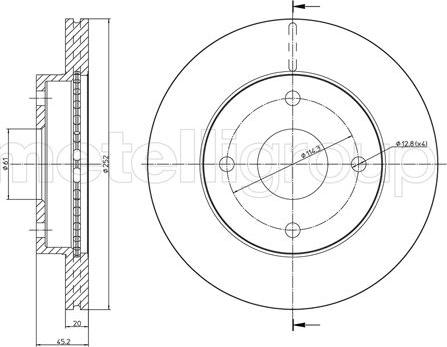 Fri.Tech. BD0906 - Тормозной диск avtokuzovplus.com.ua