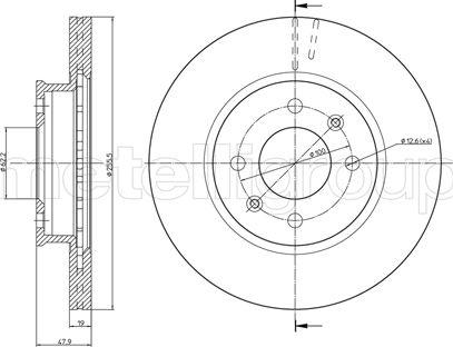 Fri.Tech. BD0908 - Тормозной диск avtokuzovplus.com.ua