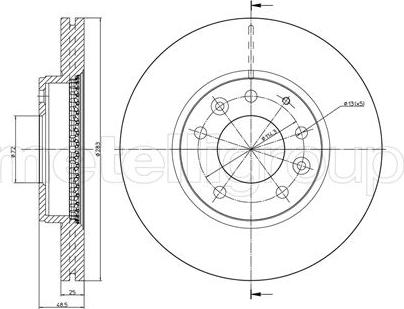 Fri.Tech. BD0914 - Тормозной диск avtokuzovplus.com.ua