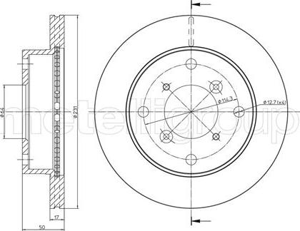 Fri.Tech. BD0926 - Тормозной диск avtokuzovplus.com.ua