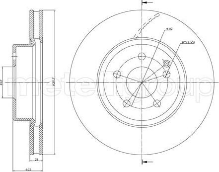 Fri.Tech. BD0928 - Тормозной диск avtokuzovplus.com.ua