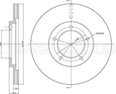 Fri.Tech. BD0935 - Гальмівний диск autocars.com.ua