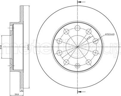 Fri.Tech. BD0964 - Тормозной диск avtokuzovplus.com.ua