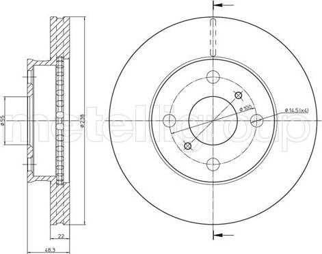 Fri.Tech. BD0969 - Тормозной диск avtokuzovplus.com.ua