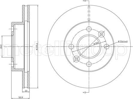 Fri.Tech. BD1001 - Тормозной диск avtokuzovplus.com.ua