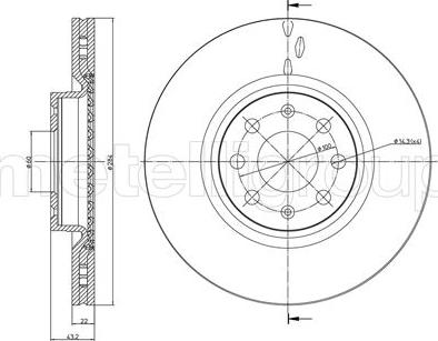 Fri.Tech. BD1003 - Тормозной диск avtokuzovplus.com.ua