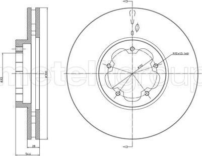 Fri.Tech. BD1006 - Тормозной диск avtokuzovplus.com.ua