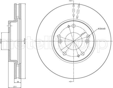 Fri.Tech. BD1008 - Тормозной диск avtokuzovplus.com.ua