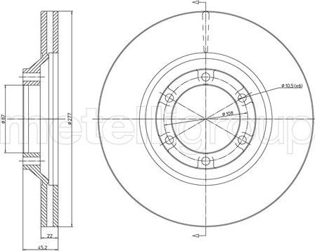 Fri.Tech. BD1014 - Тормозной диск avtokuzovplus.com.ua