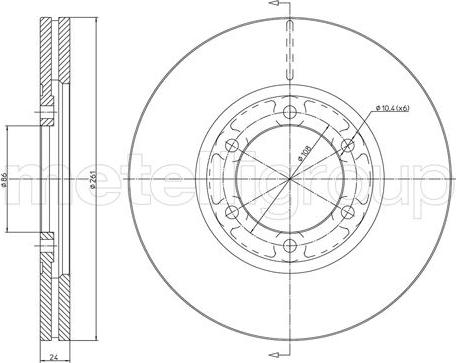 Fri.Tech. BD1025 - Тормозной диск avtokuzovplus.com.ua