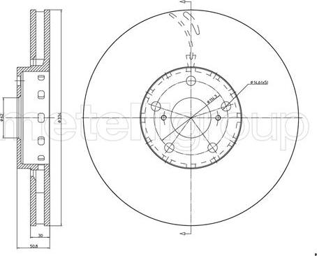 Fri.Tech. BD1032 - Гальмівний диск autocars.com.ua