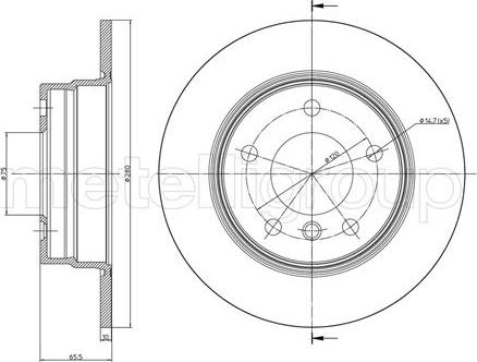 Fri.Tech. BD1094 - Тормозной диск avtokuzovplus.com.ua