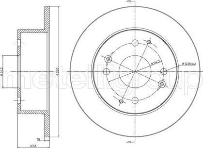 Fri.Tech. BD1103 - Тормозной диск avtokuzovplus.com.ua