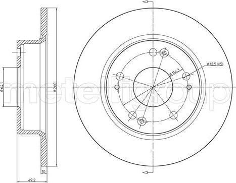 Fri.Tech. BD1104 - Тормозной диск avtokuzovplus.com.ua