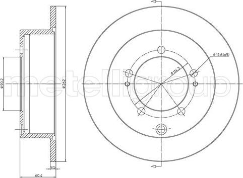 Fri.Tech. BD1137 - Тормозной диск avtokuzovplus.com.ua