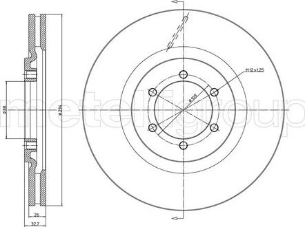 Fri.Tech. BD1146 - Тормозной диск avtokuzovplus.com.ua