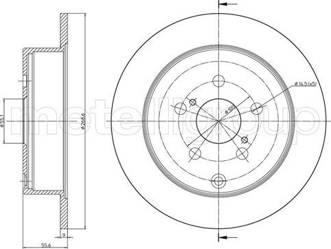 Fri.Tech. BD1150 - Тормозной диск avtokuzovplus.com.ua